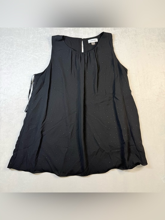 Calvin Klein Tops - Calvin Klein Black Sleeveless Dot-Textured Camisole